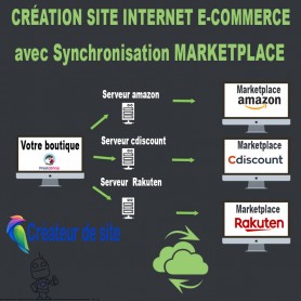 Création site internet e-commerce avec synchronisation MARKETPLACE